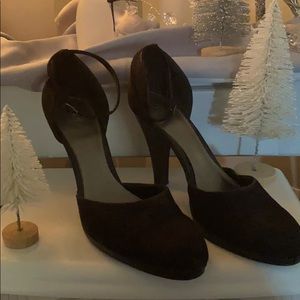 Cato Black Ankle Strap Heels